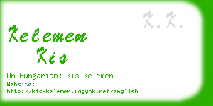 kelemen kis business card